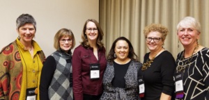 L to R: Laura Smith (NASAA); Ellen Michelson (Aroha Philanthropies); Beth Bienvenu (NEA); Pam Breux, (NASAA); Maura O'Malley (Lifetime Arts); Teresa Bonner (Aroha Philanthropies)