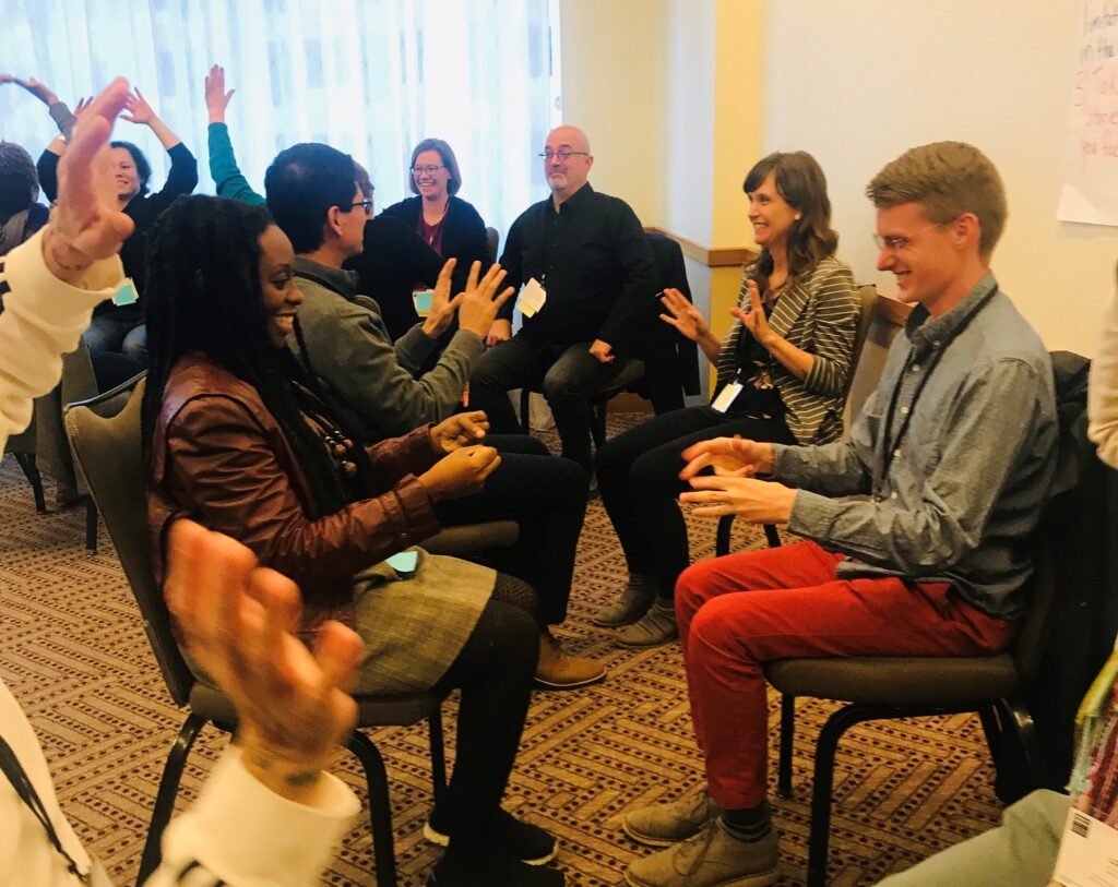 Participants engaging in a Lifetime Arts workshop at the Conference for Community Arts Education.