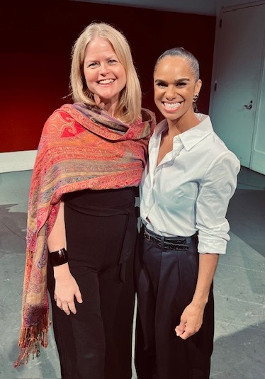 Heather Ikemire and Misty Copeland pose together and smile. 