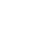 A white doodle icon of a paint palette and brush with stars around them.