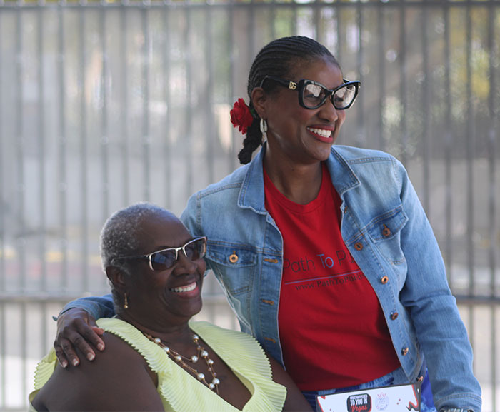 Joylynn with her student, Phyllis Hargrove, during the program's culminating event.